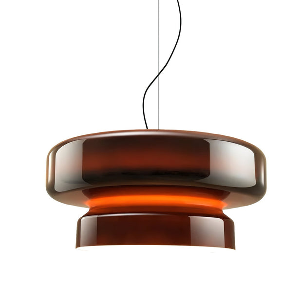 Superbe Suspension en Verre Soufflé Bohemia – Embrassez l'Élégance Organique avec Éclairage LED Intégré
