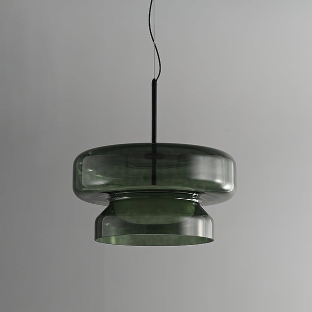 Superbe Suspension en Verre Soufflé Bohemia – Embrassez l'Élégance Organique avec Éclairage LED Intégré