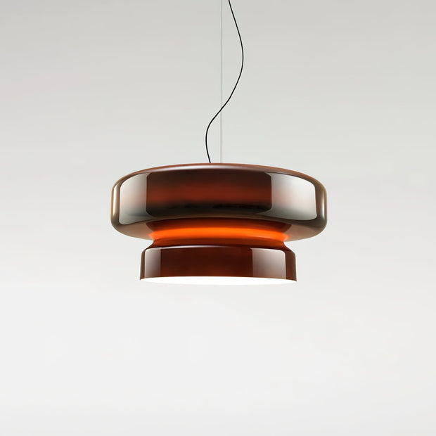 Superbe Suspension en Verre Soufflé Bohemia – Embrassez l'Élégance Organique avec Éclairage LED Intégré