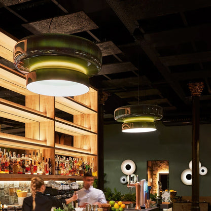 Superbe Suspension en Verre Soufflé Bohemia – Embrassez l'Élégance Organique avec Éclairage LED Intégré