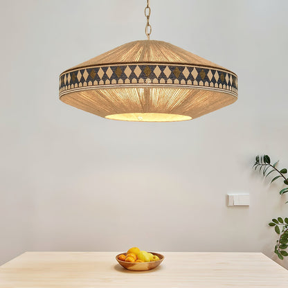Lumineuse hängande lampa med bohemiska fransar – taklampa inspirerad av stammar med elegant stil och graciösa fransar