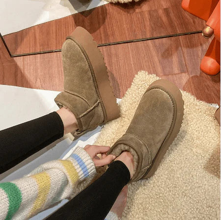 Women's Winter Boots with Fur Lining and Non-Slip Sole - Comfort and Elegance for Winter