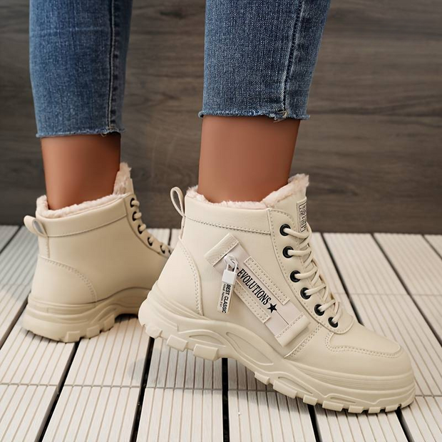 Women's Waterproof Winter Boots with Fleece Lining and Non-Slip Soles – Ideal for Outdoor Adventures