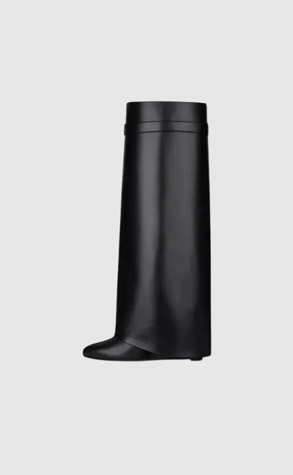 Black Women's Suede Ankle Boots with 9 cm Wedge Heel – Elegance and Comfort for Everyday Wear