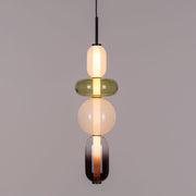 Lustre LED en verre à bonbon vibrant - Une touche moderne et élégante