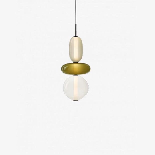 Lustre LED en verre à bonbon vibrant - Une touche moderne et élégante