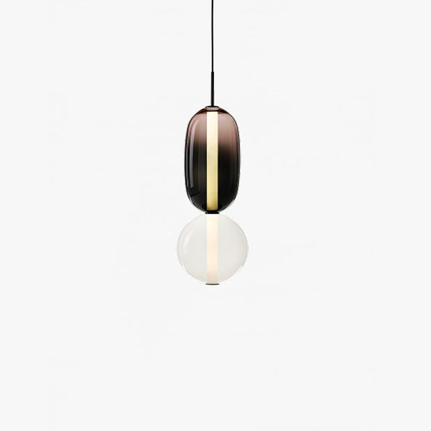 Lustre LED en verre à bonbon vibrant - Une touche moderne et élégante