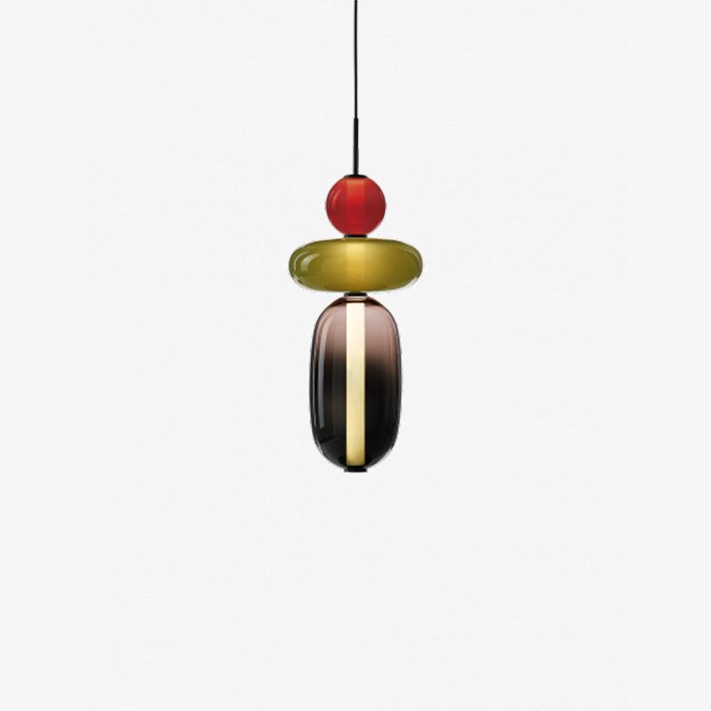 Vibrant Candy Glass LED Chandelier - A Modern and Elegant Touch