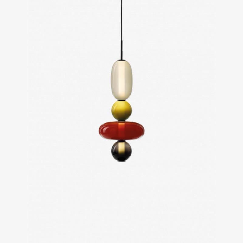 Vibrant Candy Glass LED Chandelier - A Modern and Elegant Touch