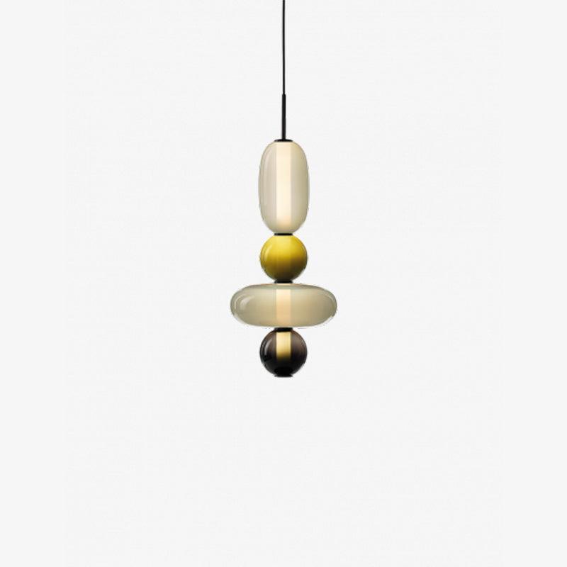 Vibrant Candy Glass LED Chandelier - A Modern and Elegant Touch