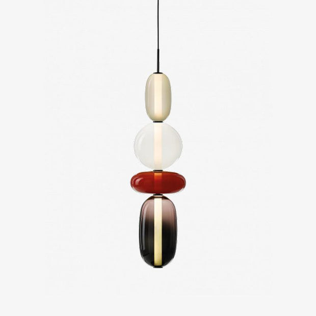Lustre LED en verre à bonbon vibrant - Une touche moderne et élégante