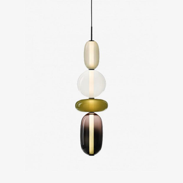 Lustre LED en verre à bonbon vibrant - Une touche moderne et élégante