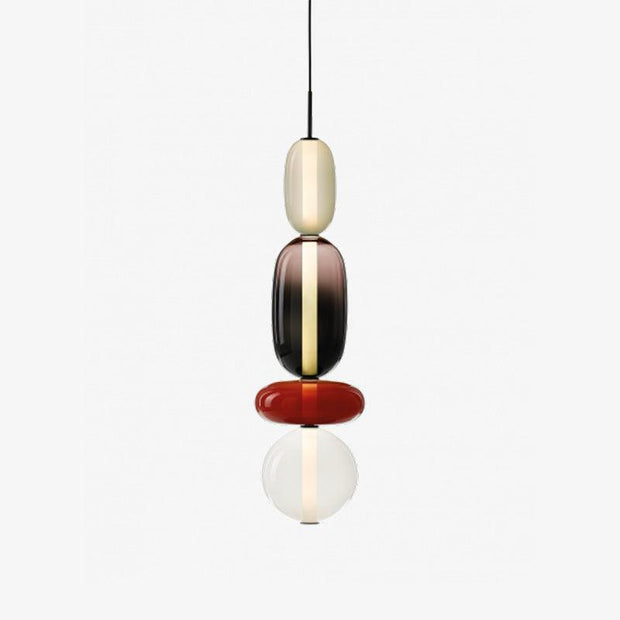 Lustre LED en verre à bonbon vibrant - Une touche moderne et élégante