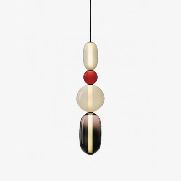 Lustre LED en verre à bonbon vibrant - Une touche moderne et élégante