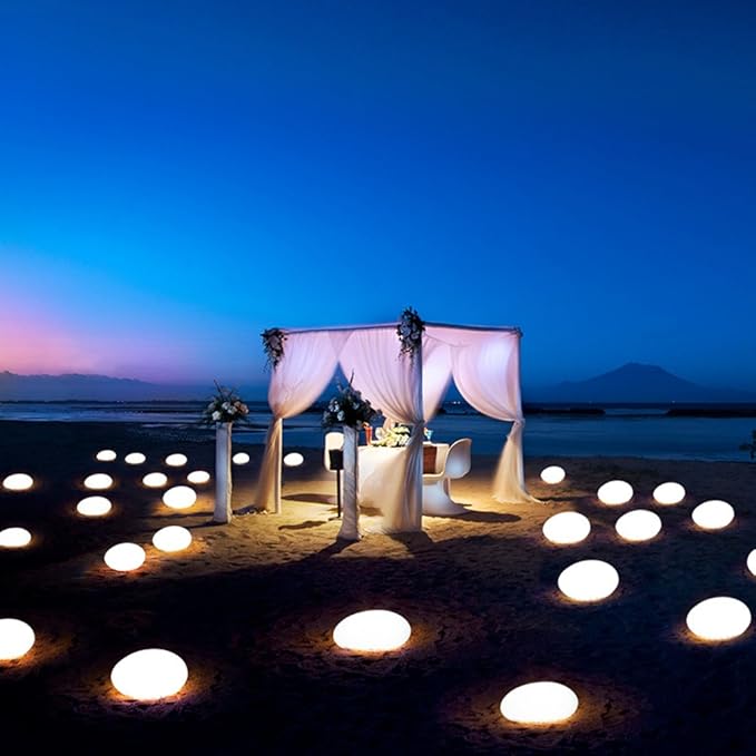 Lumière de jardin LED en pavé vif – Lampe extérieure étanche avec télécommande et 16 couleurs éblouissantes !