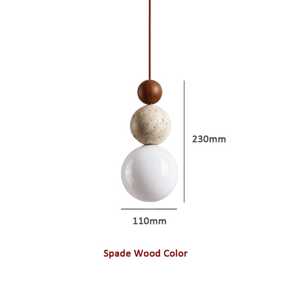 Elegant Chandelier in Lava Stone and Travertine – A Dazzling Fusion of Glass and Wood Textures