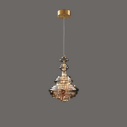 Elegant glass and brass pendant – Stylish lighting for your living room and kitchen