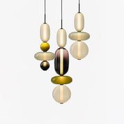 Lustre LED en verre à bonbon vibrant - Une touche moderne et élégante