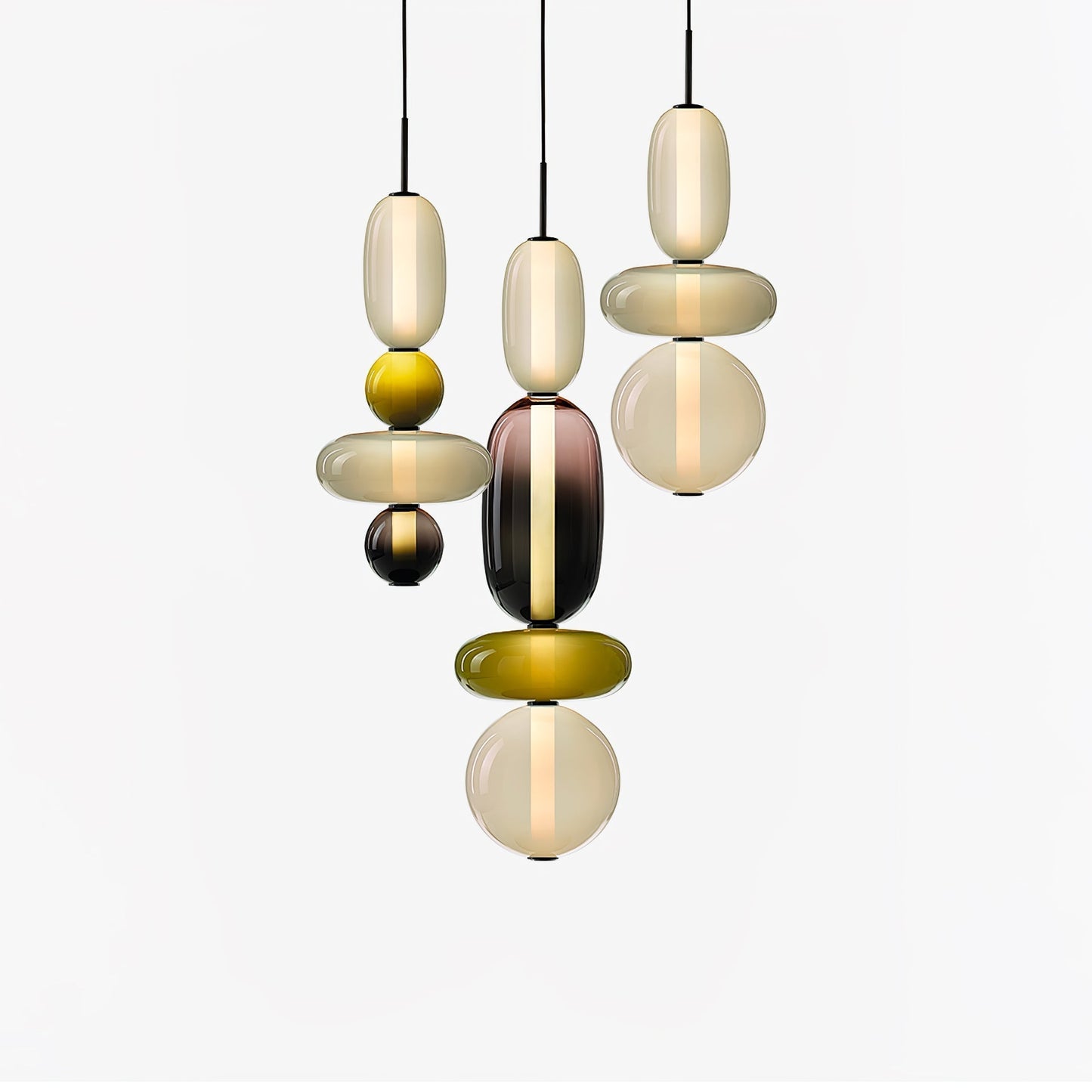 Vibrant Candy Glass LED Chandelier - A Modern and Elegant Touch