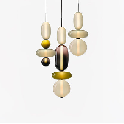 Vibrant Candy Glass LED Chandelier - A Modern and Elegant Touch