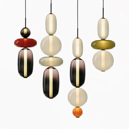 Vibrant Candy Glass LED Chandelier - A Modern and Elegant Touch