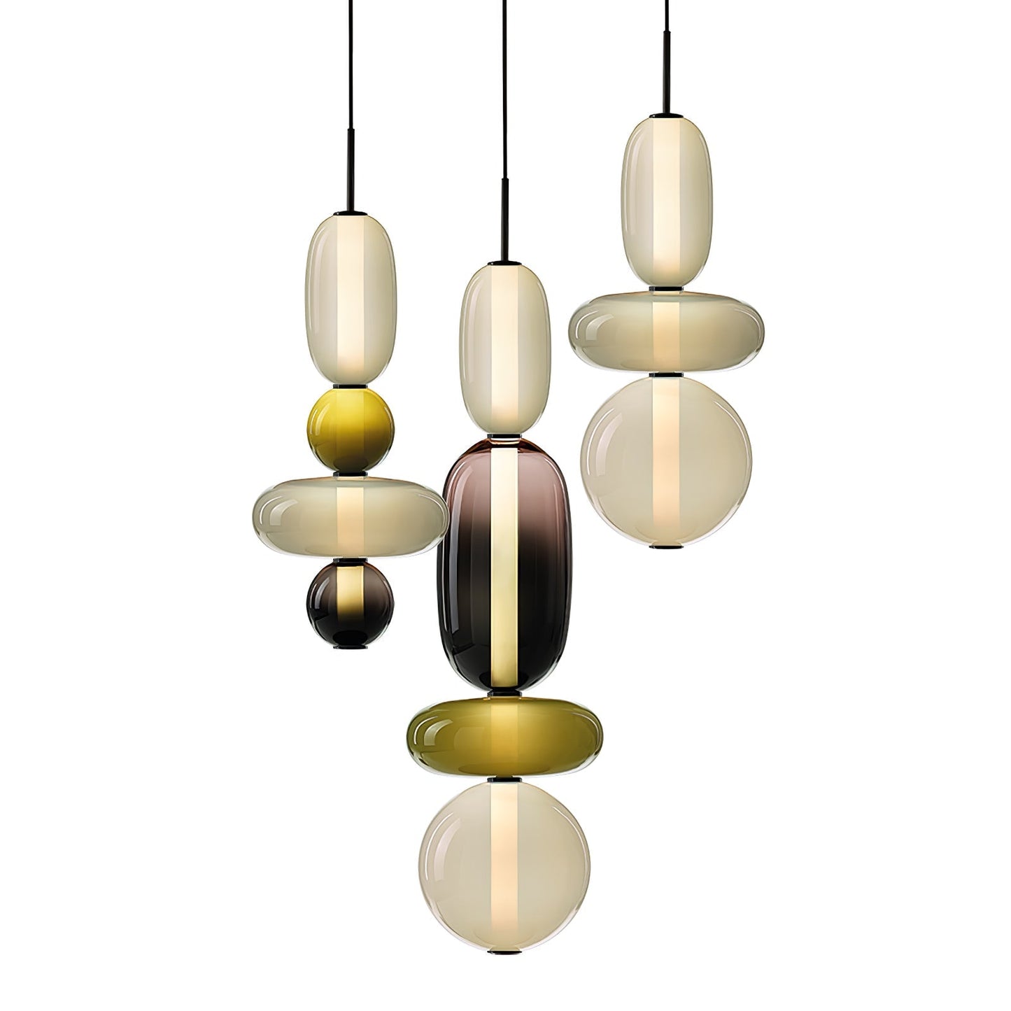 Vibrant Candy Glass LED Chandelier - A Modern and Elegant Touch