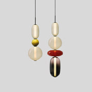 Lustre LED en verre à bonbon vibrant - Une touche moderne et élégante