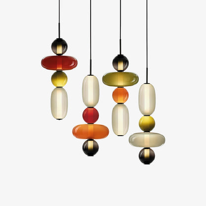 Vibrant Candy Glass LED Chandelier - A Modern and Elegant Touch