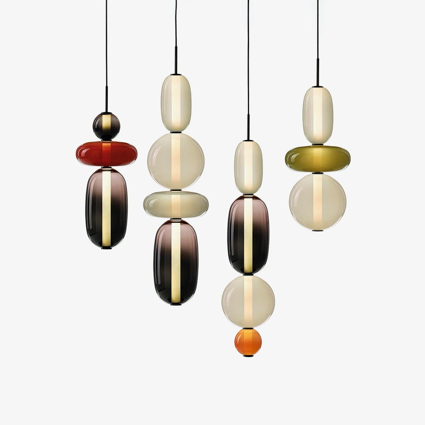 Vibrant Candy Glass LED Chandelier - A Modern and Elegant Touch