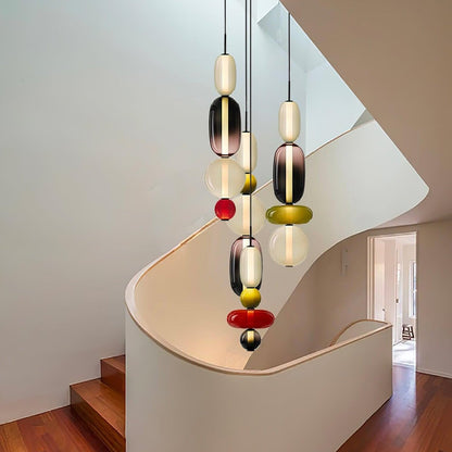 Vibrant Candy Glass LED Chandelier - A Modern and Elegant Touch