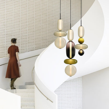 Vibrant Candy Glass LED Chandelier - A Modern and Elegant Touch