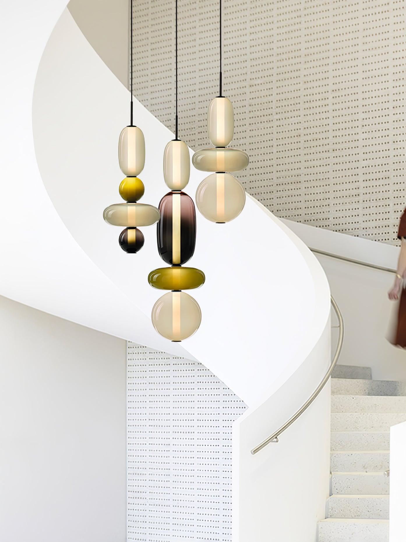Vibrant Candy Glass LED Chandelier - A Modern and Elegant Touch