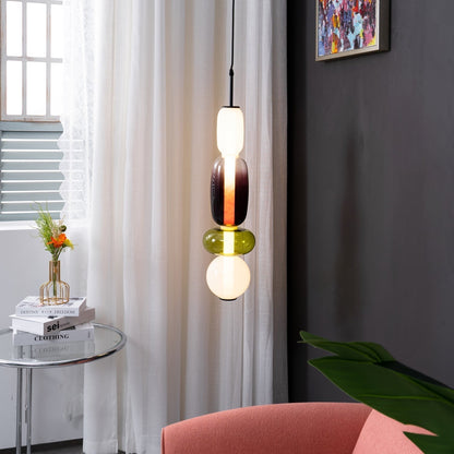 Vibrant Candy Glass LED Chandelier - A Modern and Elegant Touch
