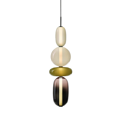 Vibrant Candy Glass LED Chandelier - A Modern and Elegant Touch
