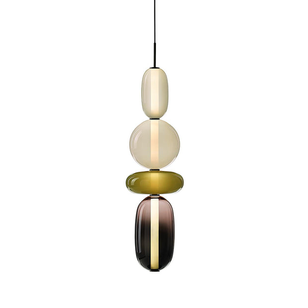 Lustre LED en verre à bonbon vibrant - Une touche moderne et élégante