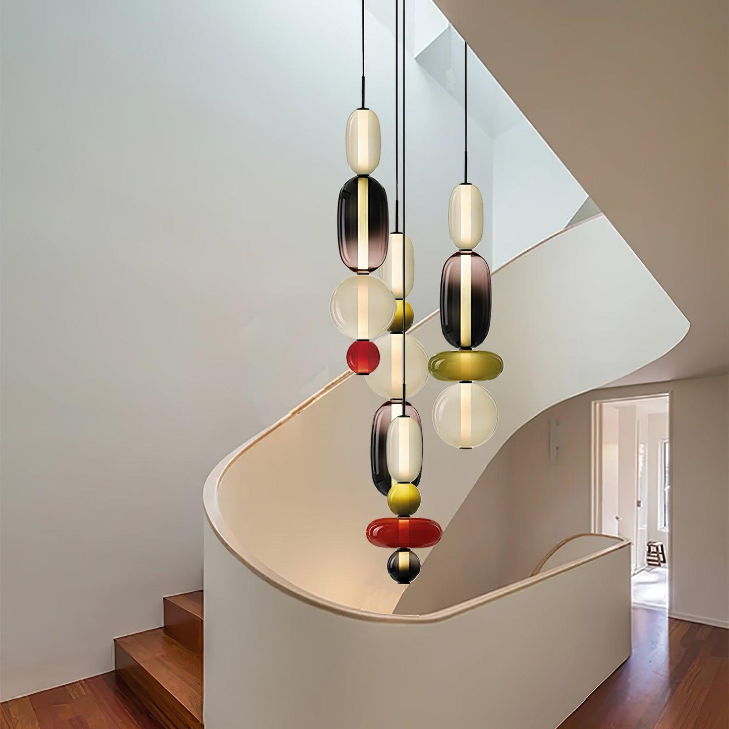 Vibrant Candy Glass LED Chandelier - A Modern and Elegant Touch