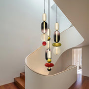 Lustre LED en verre à bonbon vibrant - Une touche moderne et élégante