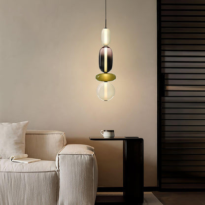 Vibrant Candy Glass LED Chandelier - A Modern and Elegant Touch