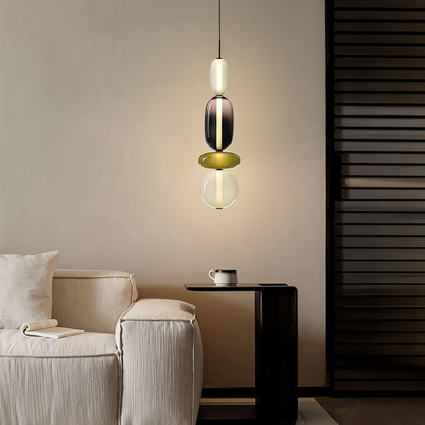 Lustre LED en verre à bonbon vibrant - Une touche moderne et élégante