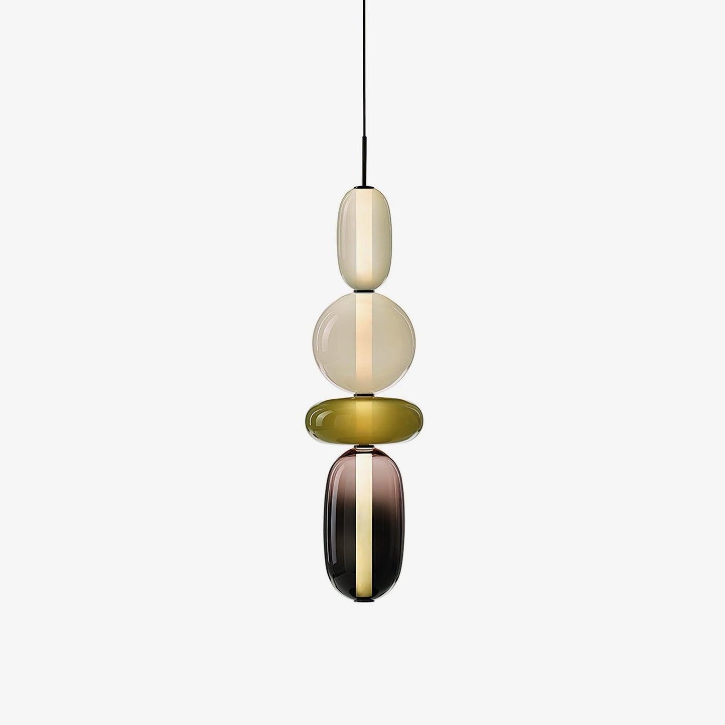 Vibrant Candy Glass LED Chandelier - A Modern and Elegant Touch