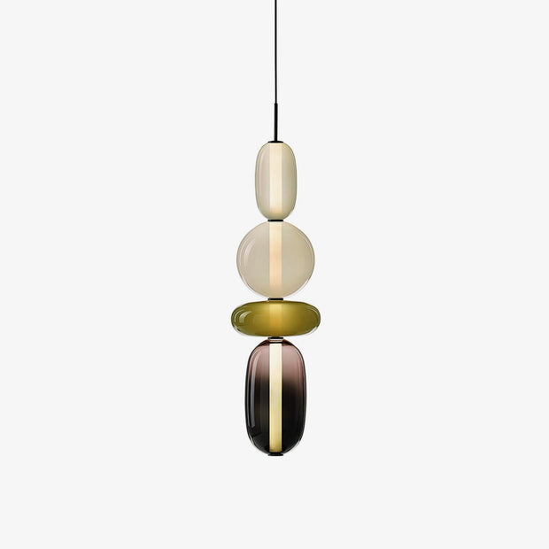 Lustre LED en verre à bonbon vibrant - Une touche moderne et élégante