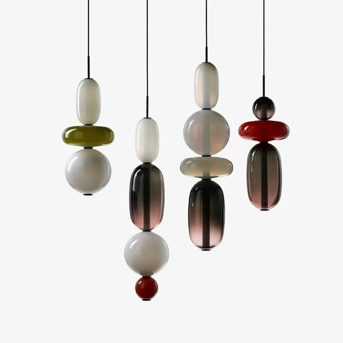 Vibrant Candy Glass LED Chandelier - A Modern and Elegant Touch