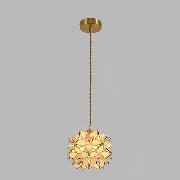 Dazzling Capiz Shell Chandelier – Chic Illumination in Metal and Glass for your Living and Dining Spaces