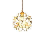 Dazzling Capiz Shell Chandelier – Chic Illumination in Metal and Glass for your Living and Dining Spaces