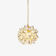 Dazzling Capiz Shell Chandelier – Chic Illumination in Metal and Glass for your Living and Dining Spaces