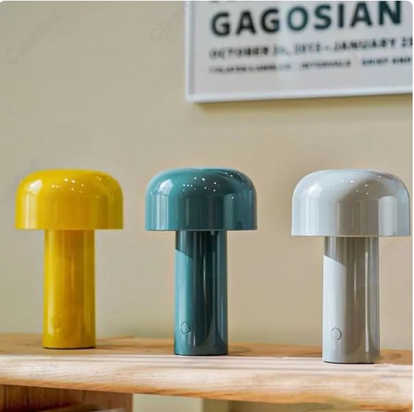 Elegant Italian Mushroom Table Lamp – Wireless Convenience Meets Modern Sophistication