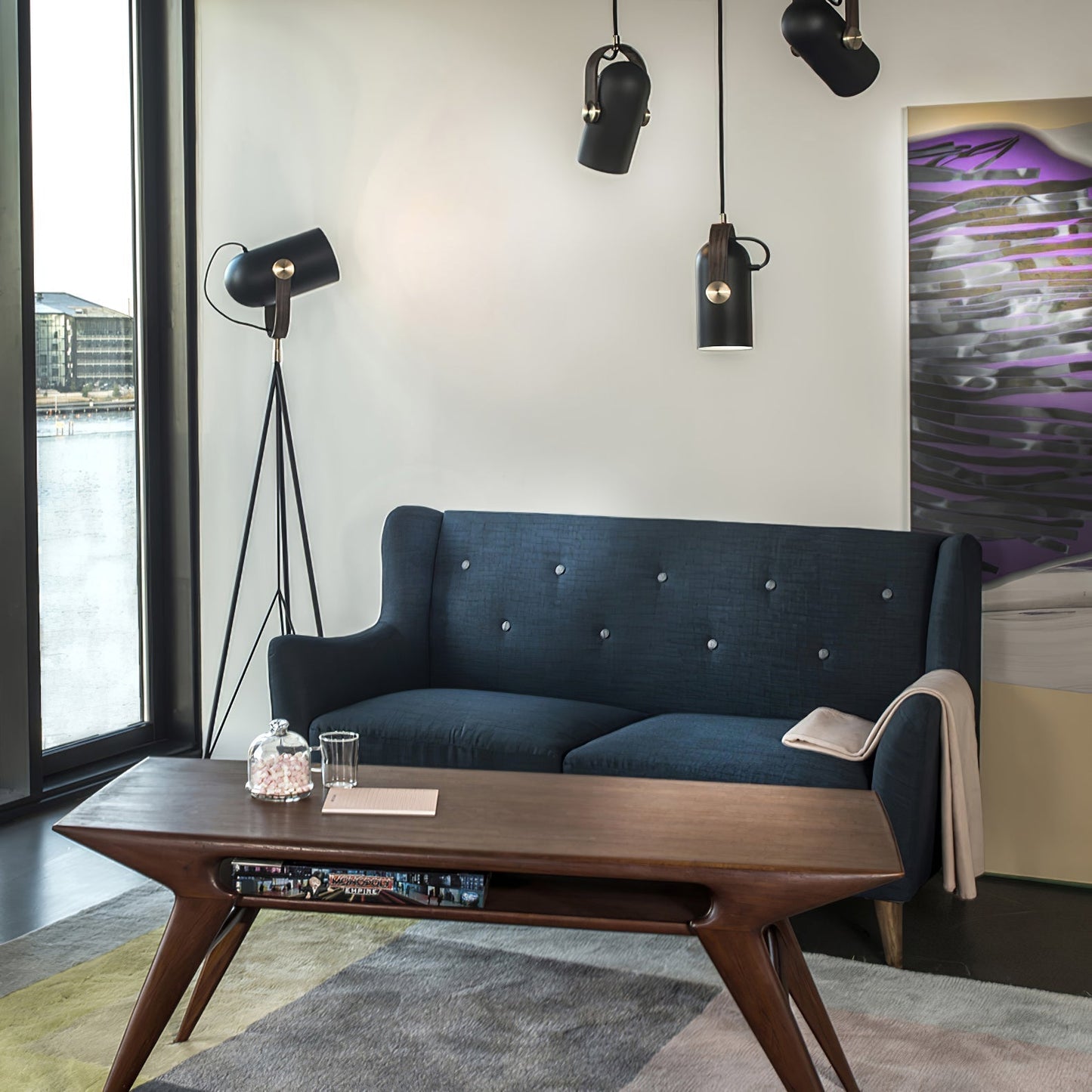 Industriell hängande lampa Karronade nautisk charm – elegant metallampa för ditt vardagsrum eller kontor