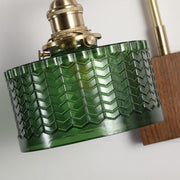 Camela Wall Sconce – Exquisite Rustic Illumination with Handmade Glass and Charming Wooden Base
