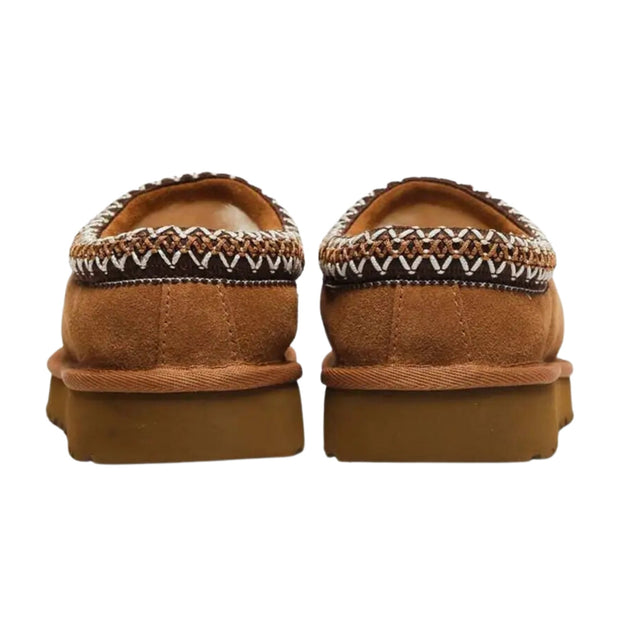 Unisex Suede Slippers with Natural Wool Lining – Tasman Model Chestnut Color, Comfort and Elegance