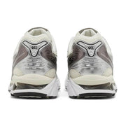 Men's Running Shoe in Beige Mesh with Silver Details - Comfort and Stability for Running and Daily Use